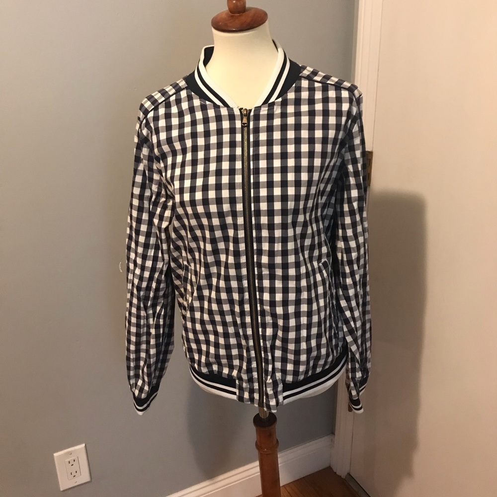 NWOT Merona bomber jacket xl gingham